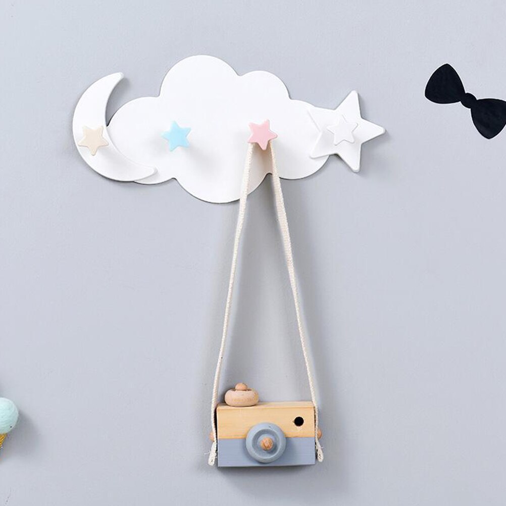 Creatieve Haak Up Cloud Moon Star Muur Gemonteerde Haken Diy Hanger Hat Sjaal Sleutel Muur Decoratie Thuis Kinderkamer decoratie