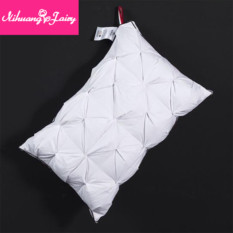 Down pillow 100% 1 PC white goose down pillow five-star hotel goose feather pillow single health pillow