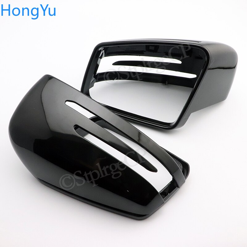 Cubierta para espejo retrovisor Mercedes Benz Clase A W176 , de fibra de carbono negro brillante, accesorios para espejo