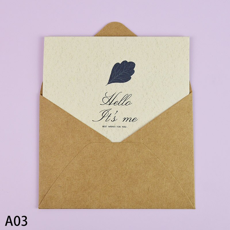 5 Stks/set Vintage Kraft Envelop Bericht Kaart Trouwkaarten Venster Envelop Brief Envelop: A03