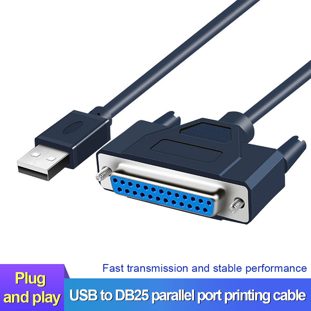 1.2m USB To DB25 Female Port Printer Cable Converter LPT Cable 25 Pin Laptop PC To Printer Connecting Wire Compatible System