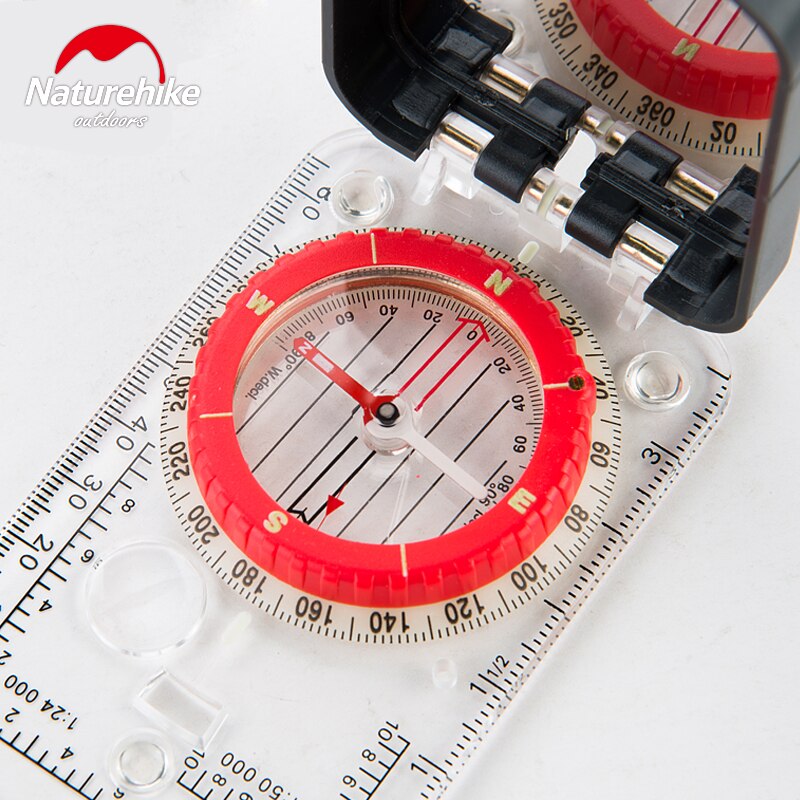 NatureHike Luminous Compass Handheld Compass With Mirror Anti-shock Waterproof For Hiking Climbing