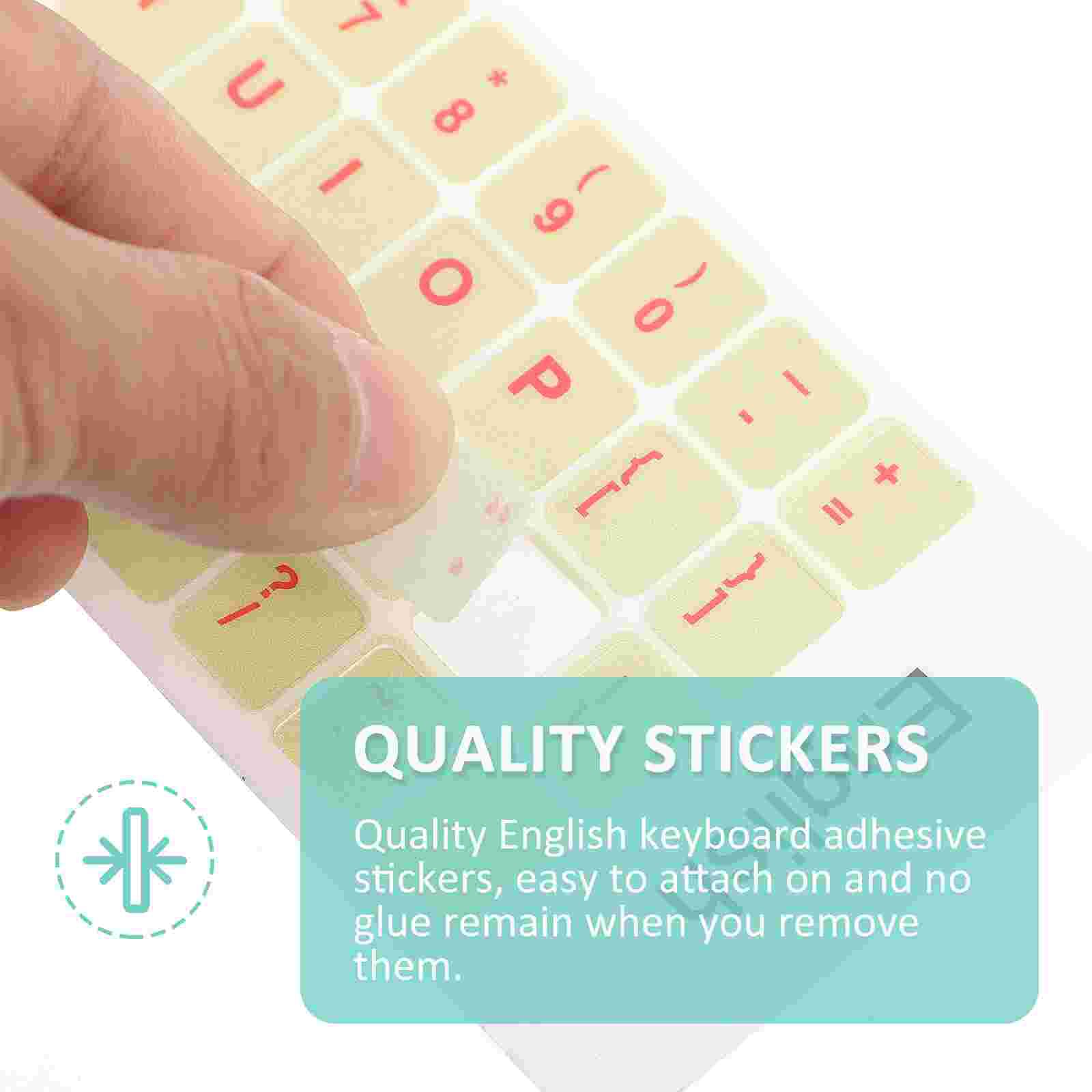 2 Sheets Laptop Keyboard Sticker Laptop Keyboard Sticker English Keyboard Decal