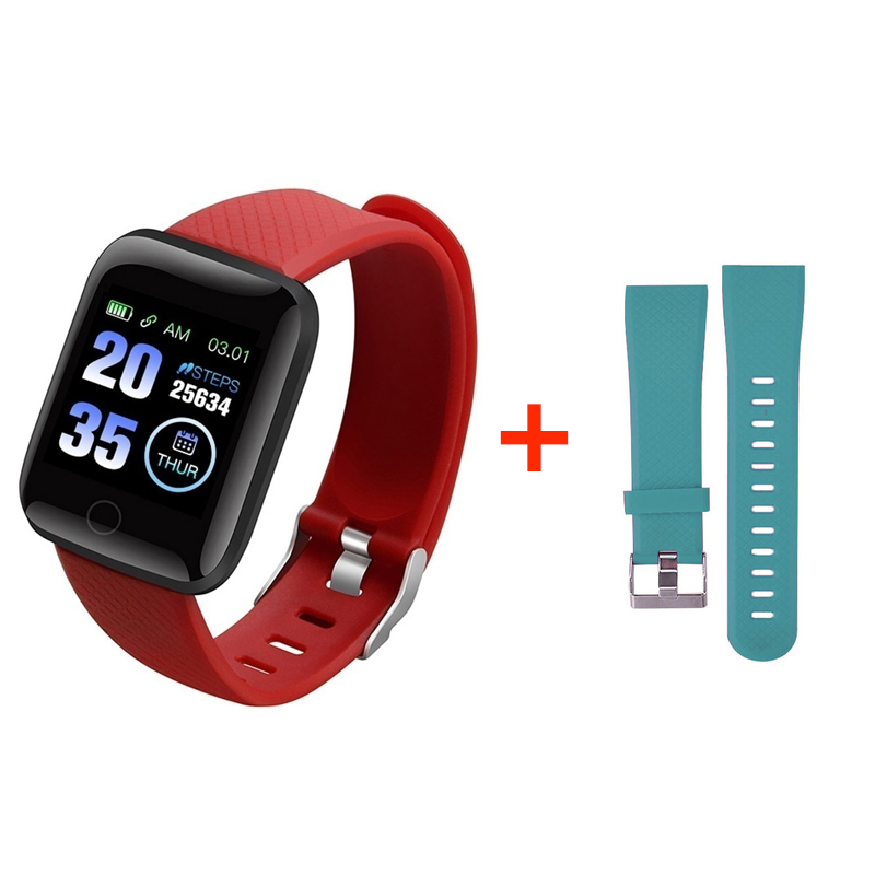 D13 Sport Smart Uhr 116 PLUS Smart Armband Herz Rate Blutdruck monitor Wasserdicht Armband tracker fitness Smart band: Red Green