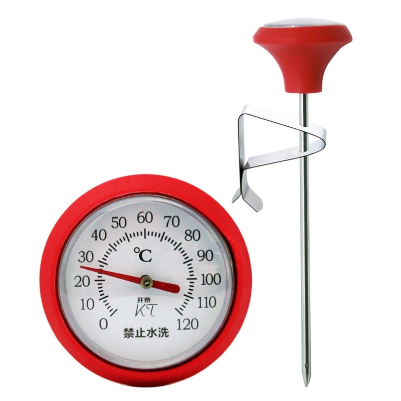 5" Mechanical Meat Thermometer 304 Stainless Steel Probe Food Thermometer for Turkey BBQ Milk