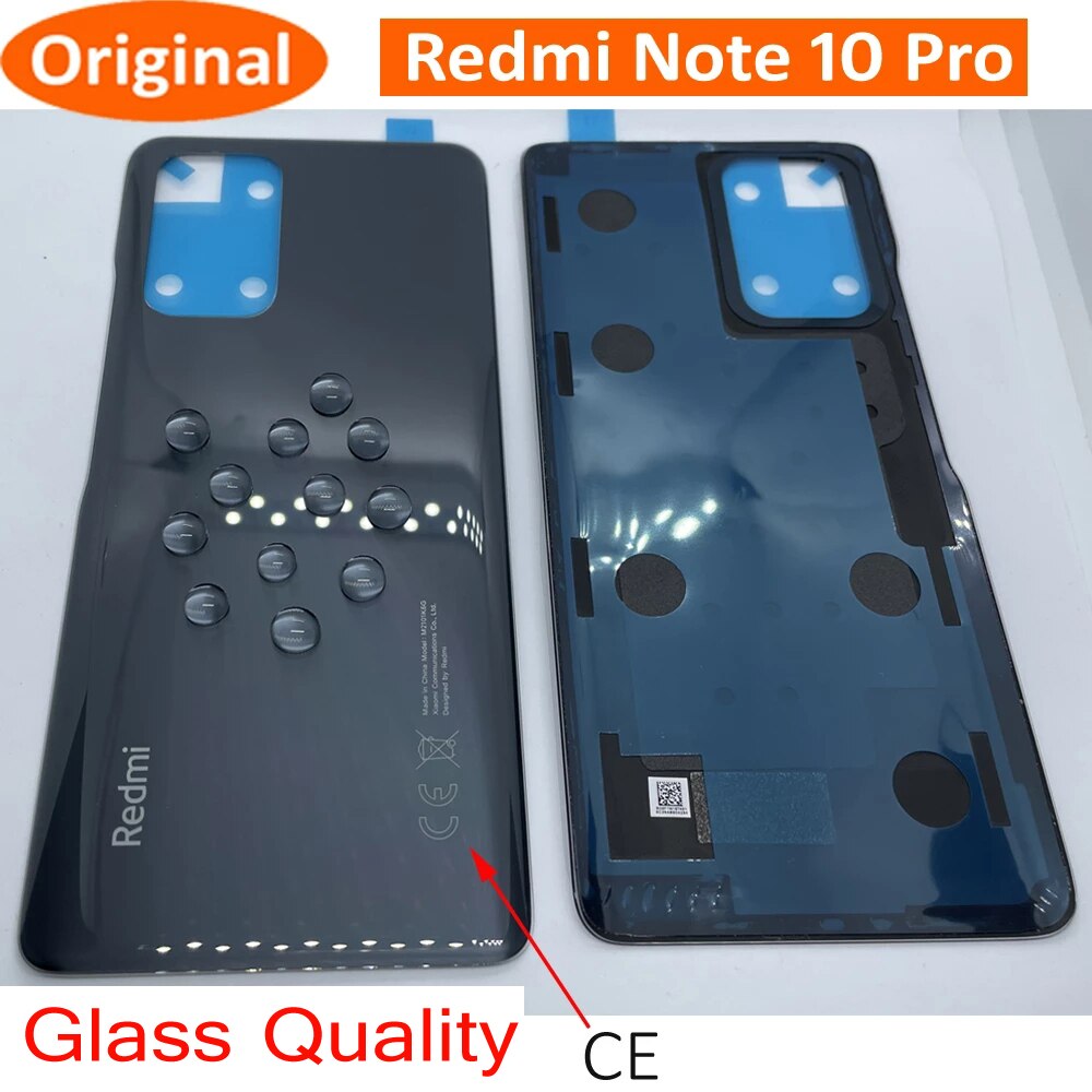 Alloggiamento batteria originale per Xiaomi Redmi nota 10 Pro vetro coperchio posteriore Redmi nota 10 pro max with con nastro adesivo