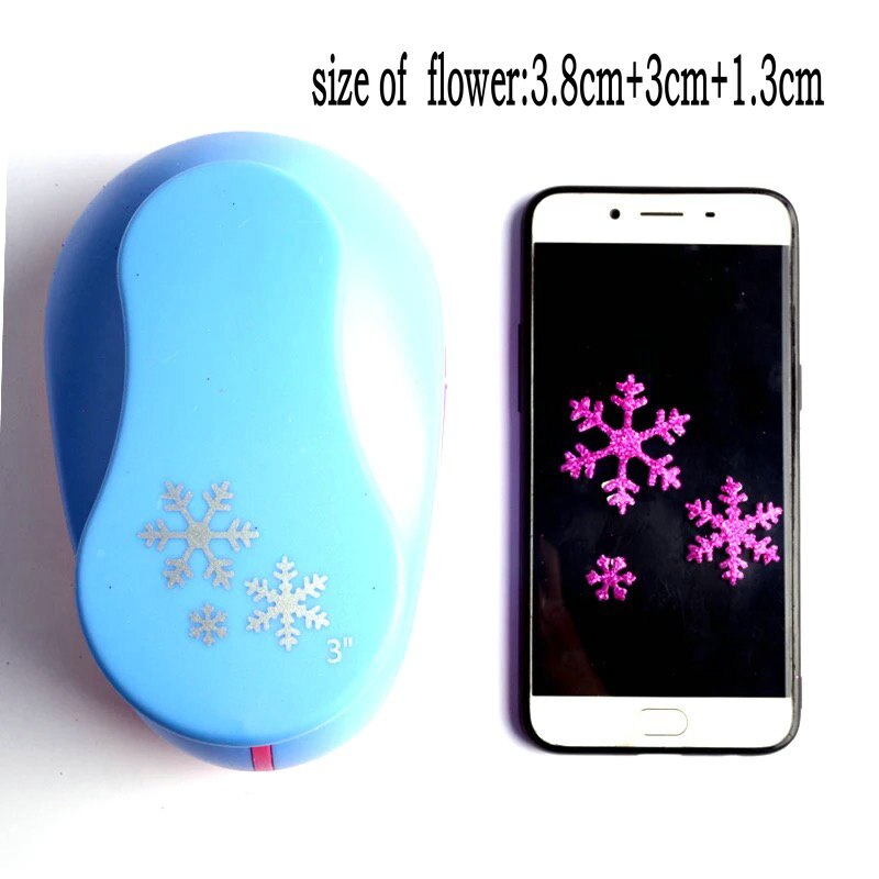 1.5cm-7.2cm snowflake shape craft punch paper punches scrapbooking puncher DIY handmade paper cutter foam punch EVA punch flower: 3 inch