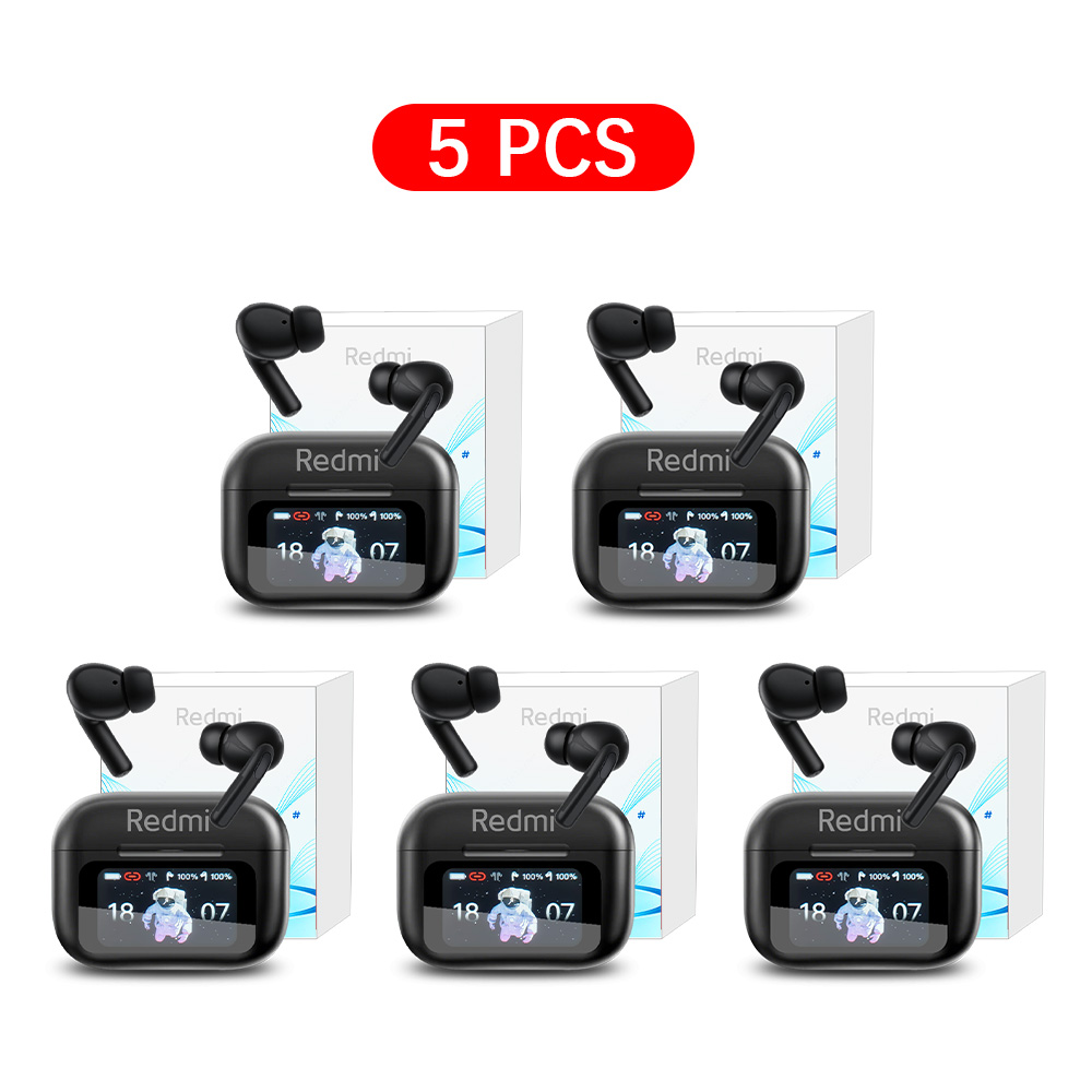 XIAOMI Redmi Bluetooth Earphones Touch Screen TWS Wireless Headphones Wireless 5.3 Headset ANC Noise Reduction Earbuds HD Mic: PURPLE