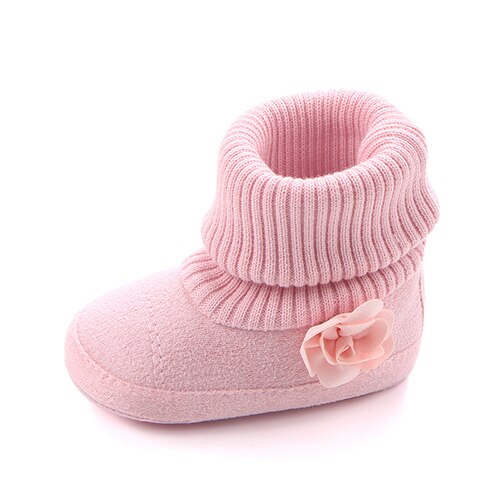 Baby Meisjes Jongens Laarzen Opvouwbare Sok Schoenen Infant Babyschoenen Herfst Winter Warme Laarzen 0-18 Maanden Peuter leuke Laarzen: pink / 3