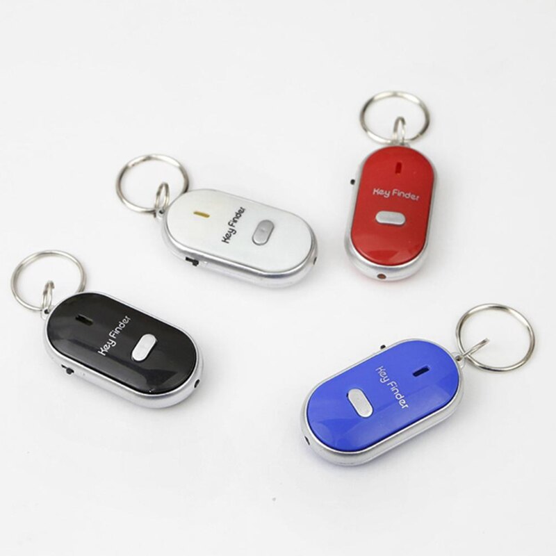 Mini Anti-lost LED Whistle Key Finder Keychain Key Ring Flashing Beeping Remote Anti-lost Alarm Tracker Child Wallet Key Finder