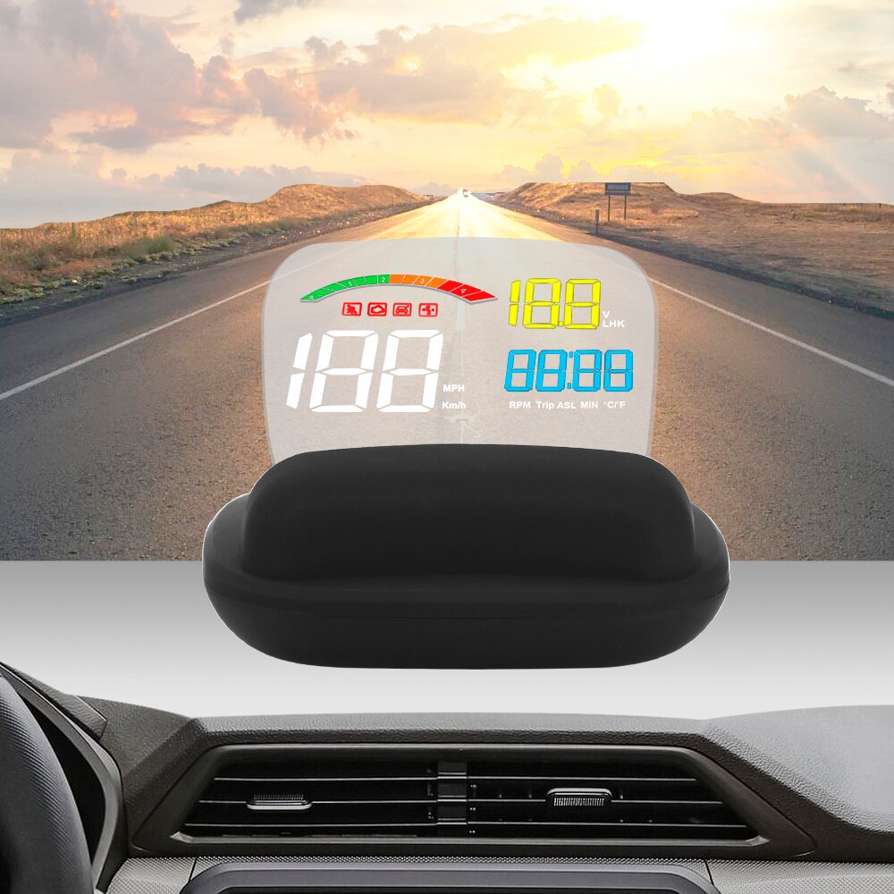Universal-auto-gps-tachometer-projektor  c800 obd 2+ hud drehzahlmesser spannungsspiegel head-up-display wassertemperaturdetektor