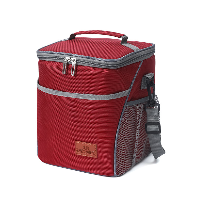 10L Heat preservation Refrigeration Bag Waterproof Foil Picnic Office Student Portable Thermal Camping Lunch Bag Dinner Ice Box: Red