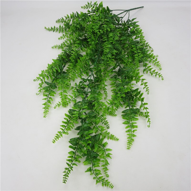 Simulering bregne gress grønn plante kunstig bregne persiske blader blomster vegghengende planter hjem bryllup butikk dekorasjon