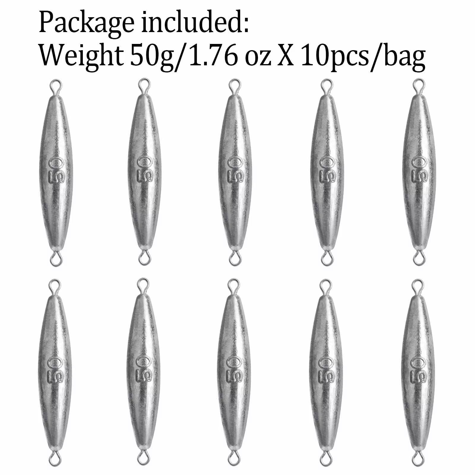 THKFISH 10pcs Fishing Weights Sinkers 30g 40g 50g 60g 70g 80g Shot Lead Sinker Bass Fishing Tackle Accessories: Other