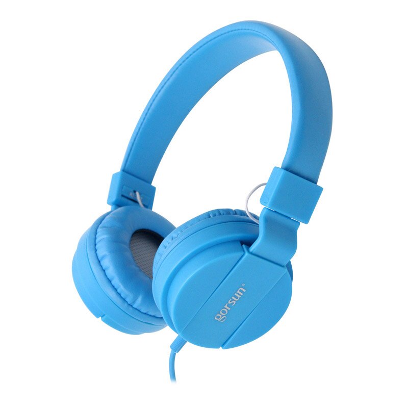 Cute Headband Stereo Headphones Microphone Portable Wired Headset for Kids Girls Mobile Phone iPhone Samsung Pink: GS778 blue
