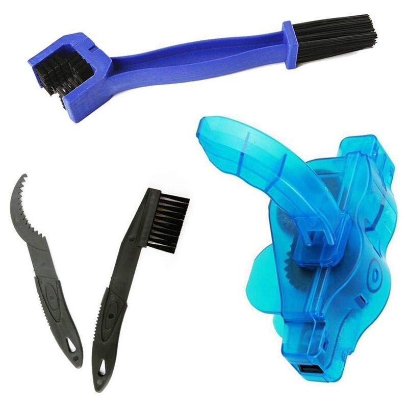 Épurateur de chaîne de vélo, 4 pièces Portable VTT nettoyeur de chaîne outil rapide vélo propre brosse Kit pour vélo vélo, Ro