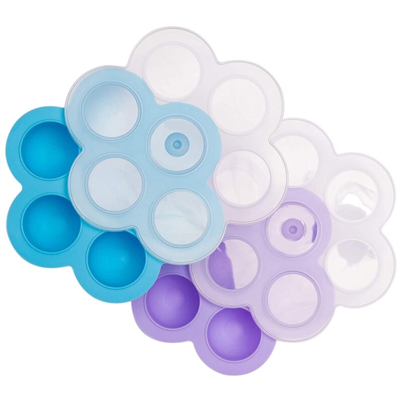 [2 Pack] Silicone Egg Bites Molds for Pot - Instant Accessories Reusable Storage Container