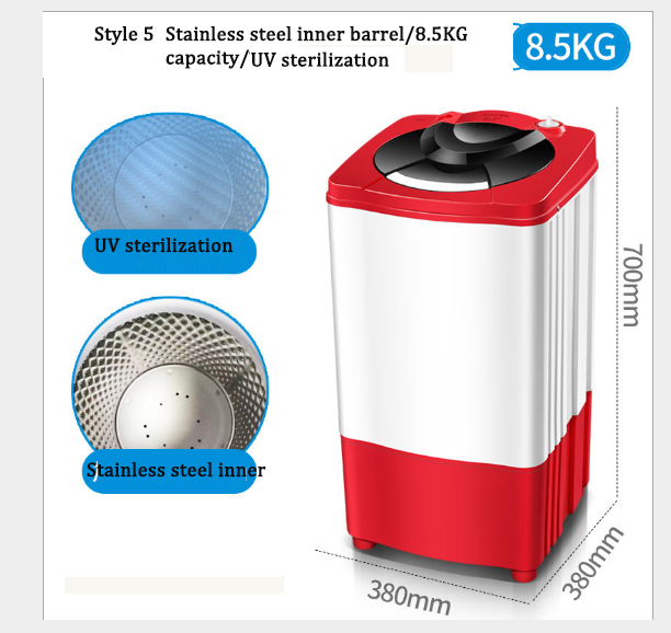 Semi Automatic Clothes Dryer Dewatering Machine UV Sterilizer Electrical Dehydrator ABS Material Energy Saving