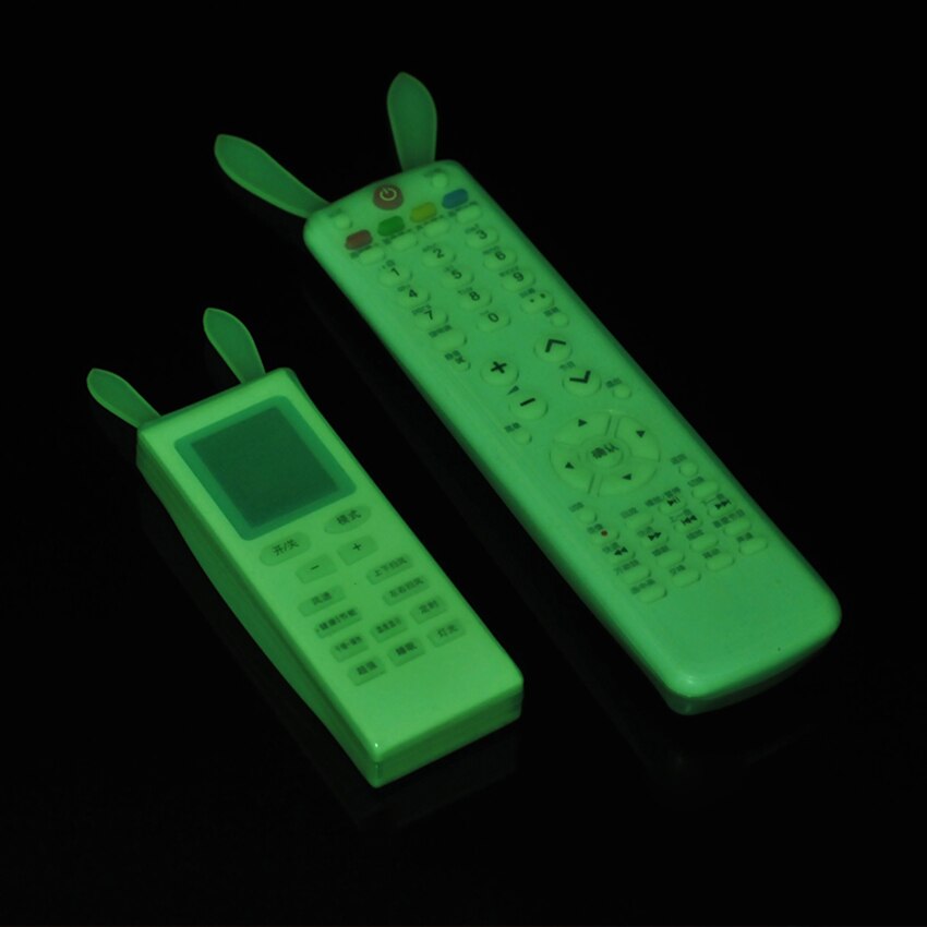 Luminous / Transparent Silicone Anti-dust Case for Smart LCD LED TV, AC Remote Cute Rabbit Waterproof Protector Case Cover L/S