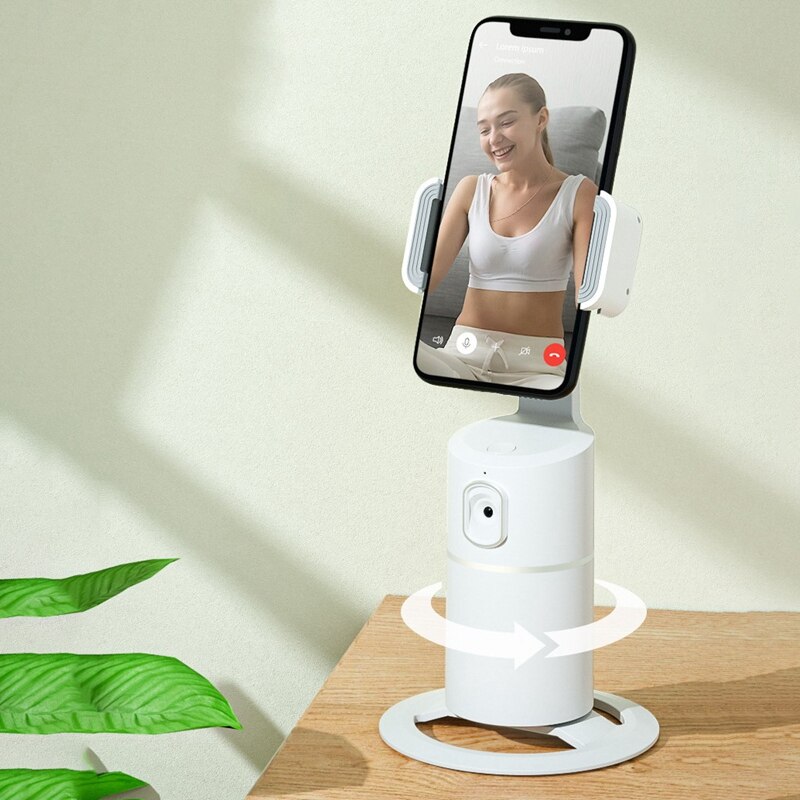 Portable Tout-En-1 Smart Selfie Bâton 360 degrés Rotation Auto Visage & Suivi D'objet Caméra Support De Téléphone