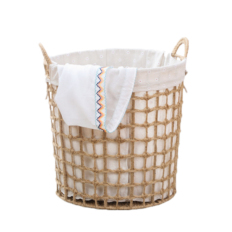 Stro Geweven Vuile Kleren Mand Vuile Kleren Opslag Mand Wasmand Speelgoed Opslag Mand Badkamer Wasmand