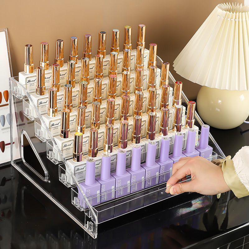 3/4/5/6/7 Lagen Acryl Nagellak Display Organizer Uv Gel Plank Snel Te Installeren Cosmetische Rek Sieraden Stand Manicure Opslag