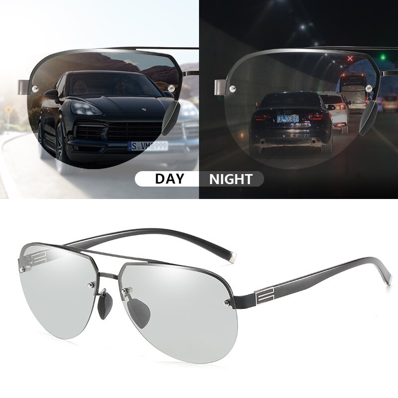 Sonnenbrille Neue Photochrome Sonnenbrille Männer Schild Nacht Vision Objektiv für Fahren Polarisierte Sonnenbrille UV400 Sonnenbrille