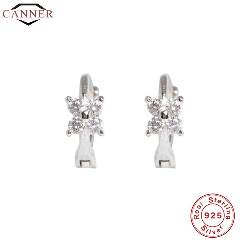 Dåse europæiske og amerikanske luksus små ringøreringe 925 sterling sølv runde øreringe til kvinder piger øreringe smykker: Form 2 sølv