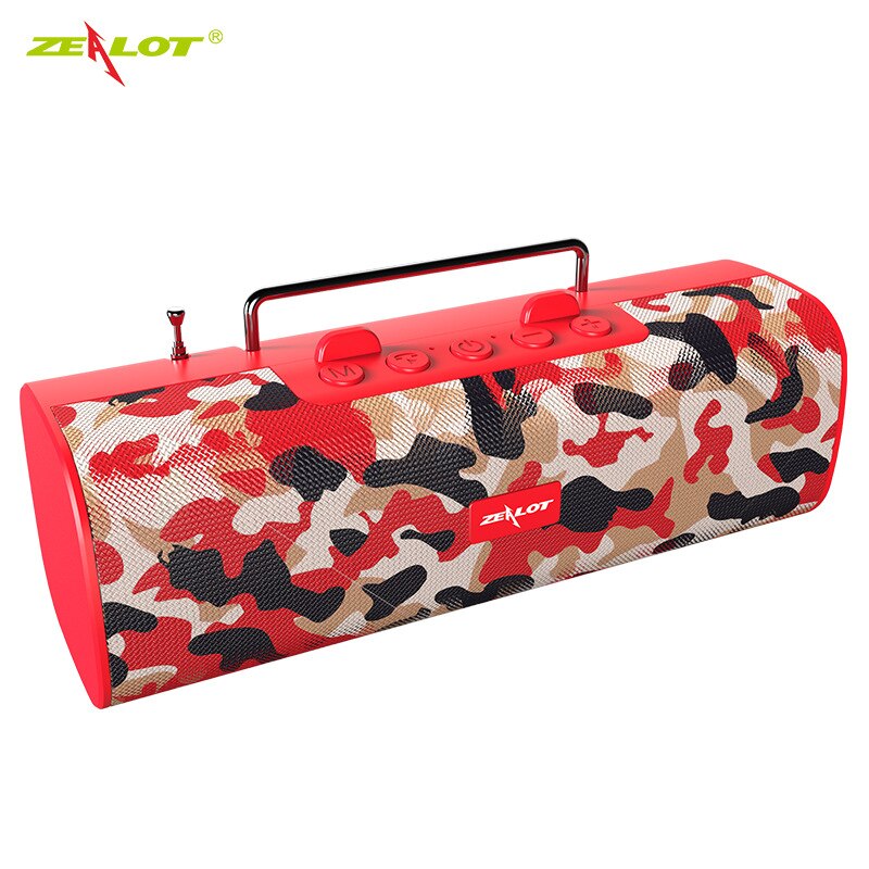 S40 Bluetooth Speaker Outdoor Subwoofer Fm Super Radio Met Antenne Mobiele Telefoon Stand Audio: Rood