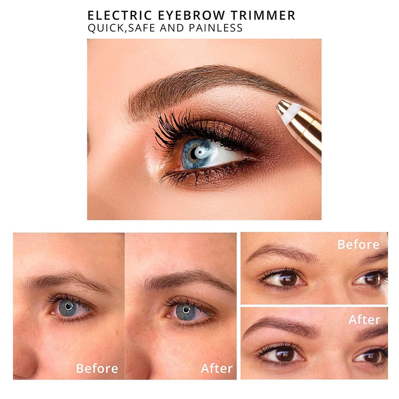 Originele Oplaadbare Elektrische Wenkbrauw Epilator Vrouwen Pen Trimmer Facial Scheerapparaat Neus Oor Vrouwelijke Ontharing Wenkbrauw Shaper