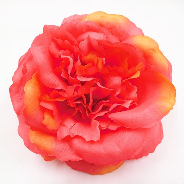 5 stk  (12 cm/ a) simulering af kunstige silkeblomster blomsterhoveder / hjem haven dekoration diy bryllup krans boks baggrund: Vandmelon rød
