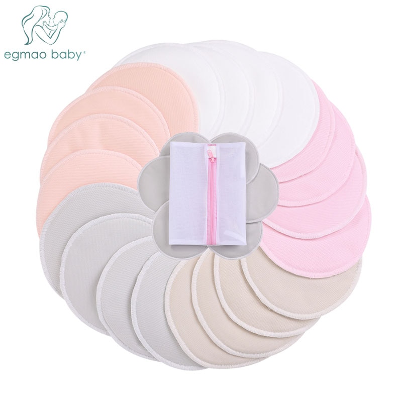 Reusable Soft Bamboo Breast Pad Nursing Pads Solid Color For Mum Washable Waterproof Pregnant 12cm,Bamboo Fabric Material Inner