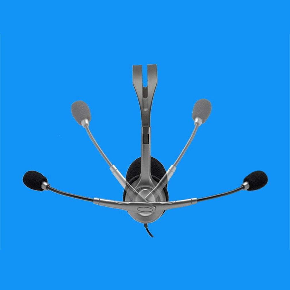 H111 Office Stereo Headset With Microphone 3.5mm Wired Noise Cancelling Headphone Mic Gaming Headset