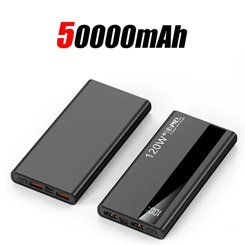 Xiaomi 500000 mAh 120 W Hoge Capaciteit PowerBank Super Snel Opladen Draagbare Externe Batterij Powerbank voor iphone Huawei 2025: Donker rood