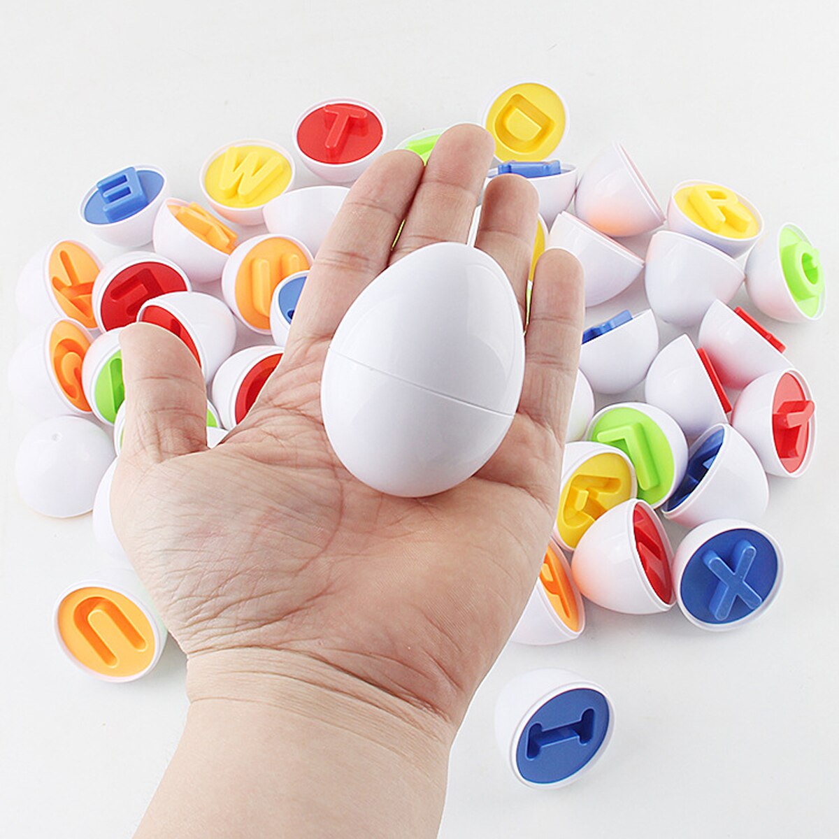 Forma quebra-cabeça brinquedos do bebê 13 24 meses inteligente ovo correspondência brinquedo de simulação educacional das crianças para o presente de natal de páscoa