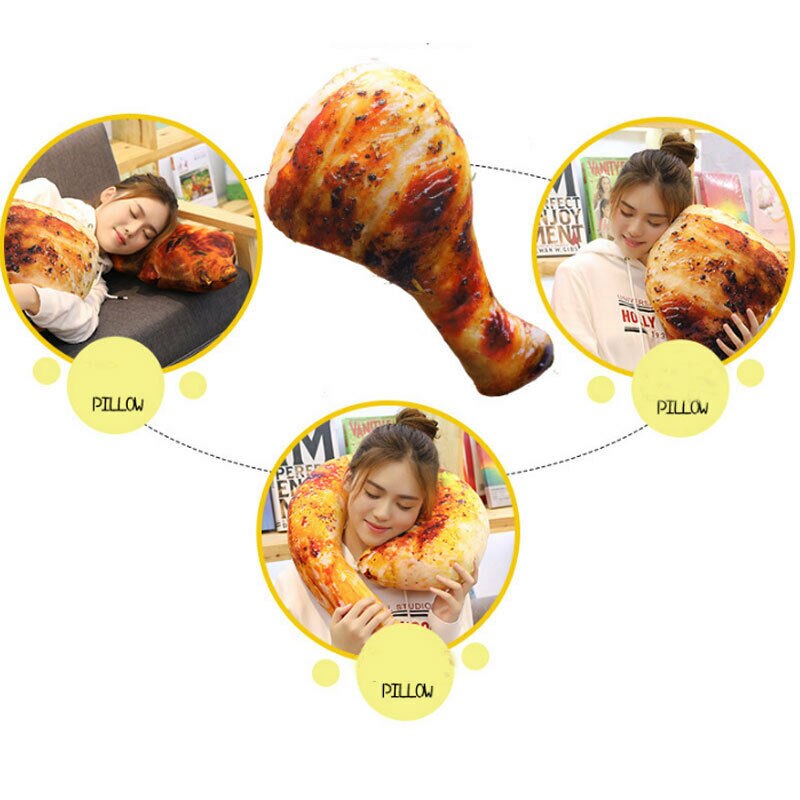 Almohada 3D con forma de comida de imitación, cojines creativos para sofá, decoración del hogar divertida,