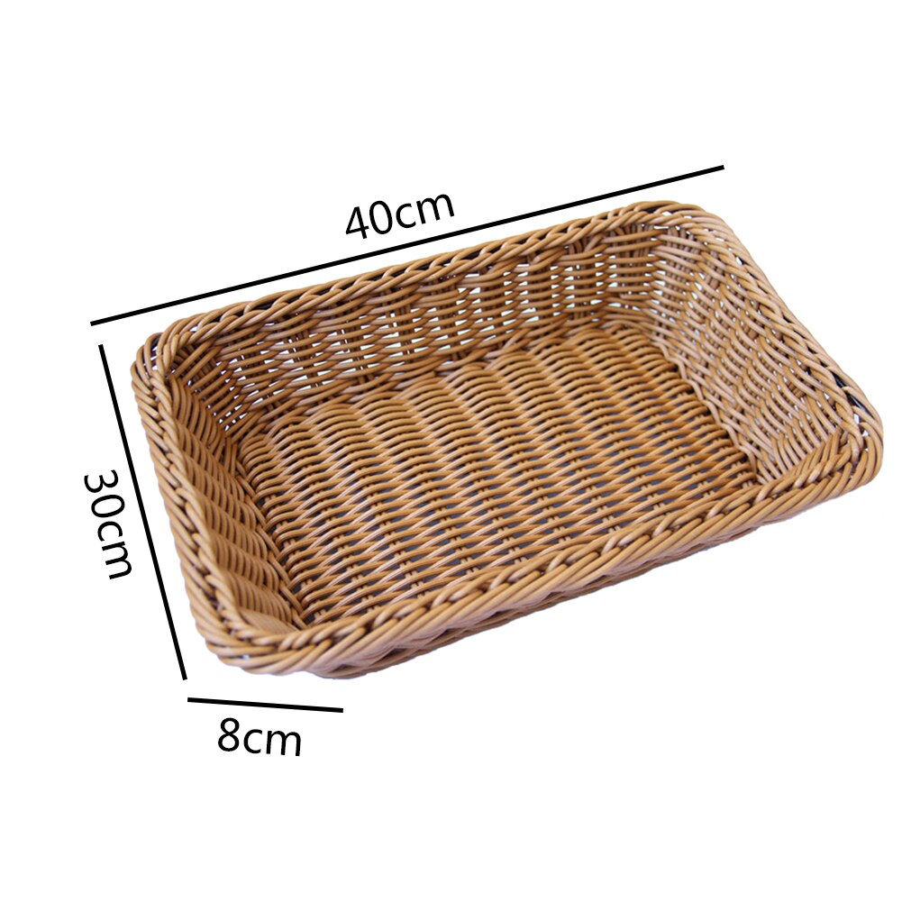 Panier Mural Tissé Imitation Rotin - Dimensions 15x14x12 Cm - Pour Cuisine, Rangement Fruits/légumes - Décoratif Et Ventilé - Noir