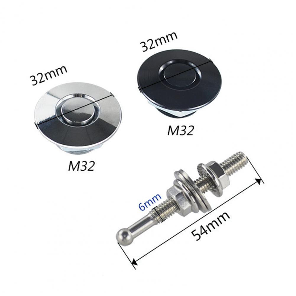 Universal 32mm Aluminum Car Quick Latch Push Button Billet Hood Pin Lock Set
