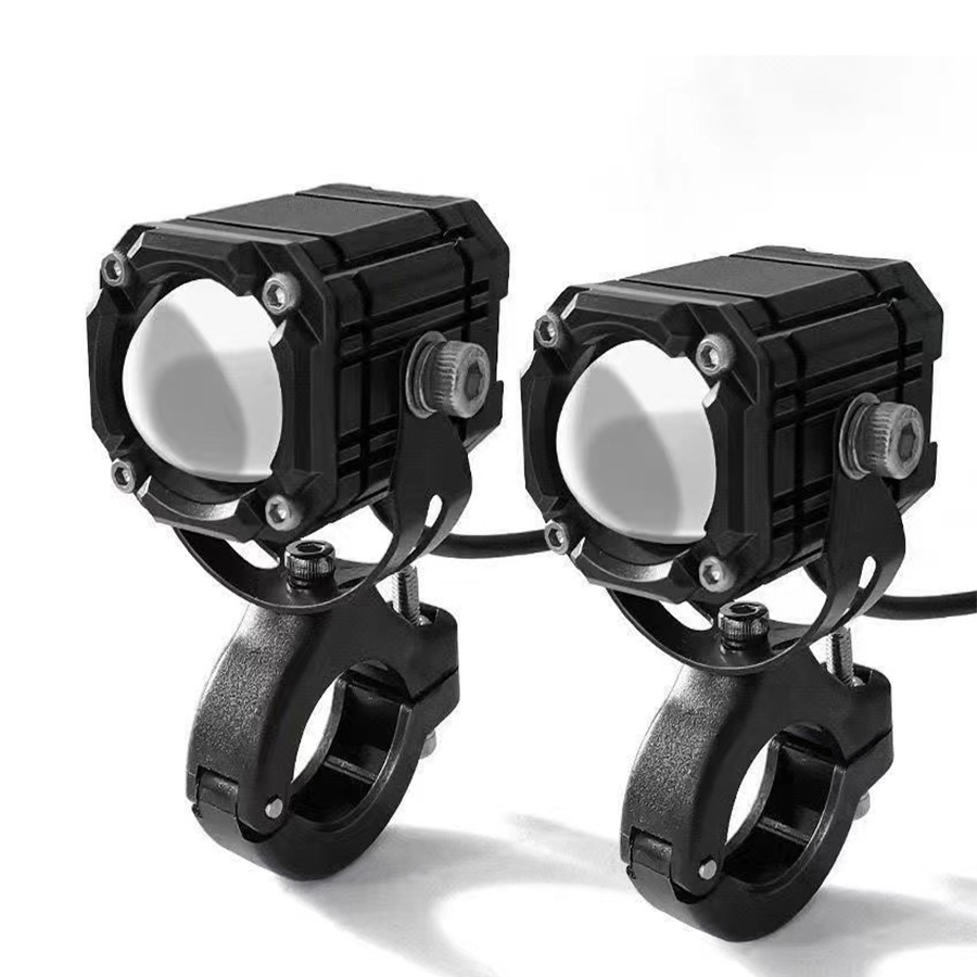 Fari a portato 12V-85V, adatti per moto e auto sportivo da strada, fari di livello IP68 lampeggianti a 4 colori