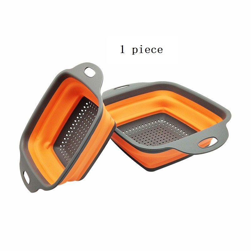 Panier de vidange pliant panier extensible rond panier de lavage en caoutchouc panier de fruits outils de rangement de cuisine une pièce: A1 / S