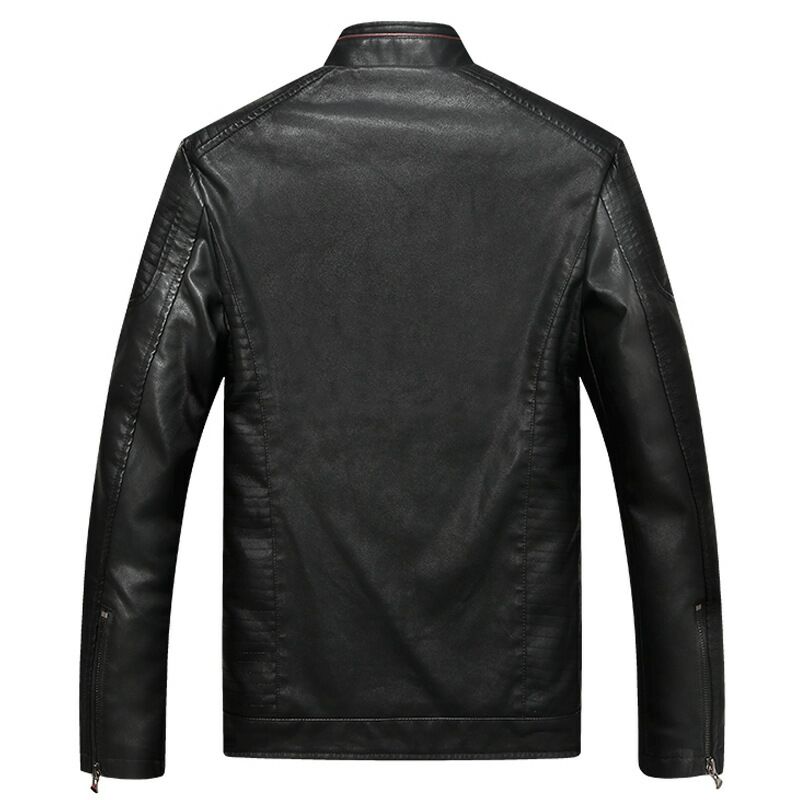 Faux Leather Jackets Men Classic Motorcycle Bike Cowboy Jacket Asian Size Winter Warm Coat Male Thick Coats 5XL 16