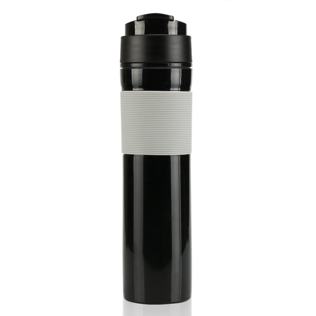 Novo mini máquina de café manual máquina de café portátil pressão espresso máquina de café de mão para casa viajante: Black