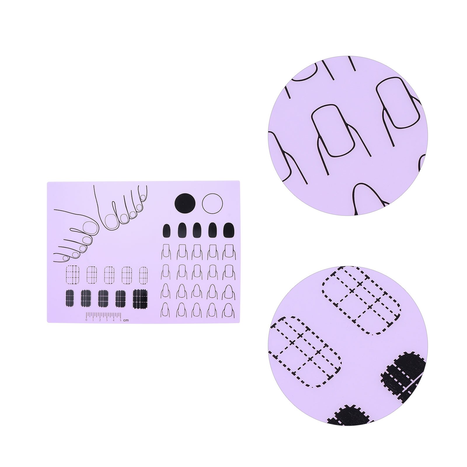 Acrylic Nail Training Mat Silicone Trainer Sheet for DIY Application Practice
