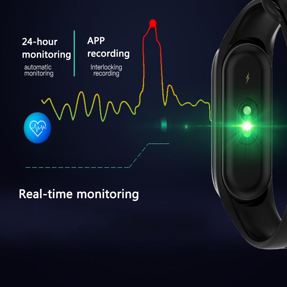 M4 Pro Smart Band Thermometer Waterdicht Hartslag Bloeddruk Fitness Armband Sport Smart Band Polsband Smart Horloge