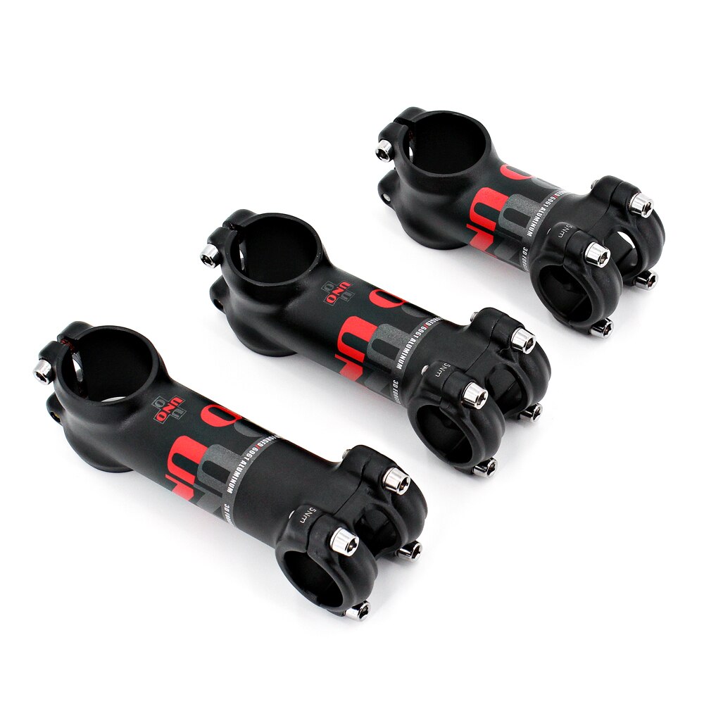 Potence De Vélo UNO Ultralégère 100 Mm - Aluminium Noir 31,8 Mm - Route/VTT