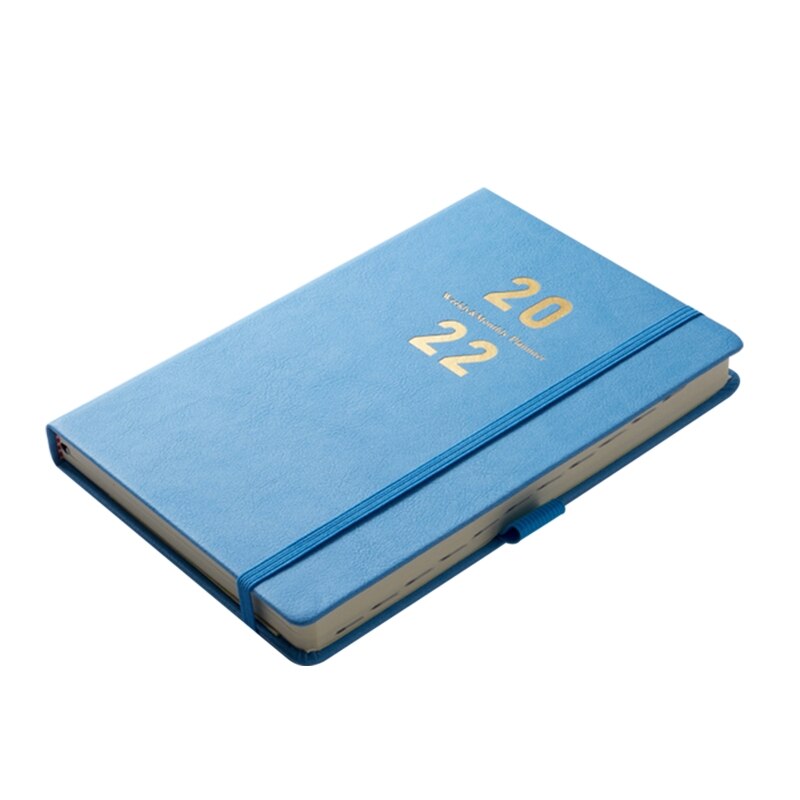 English Daily Weekly Monthly Planner Notebook 180 Sheets Ink-proof for Project Management Appointment Personal Scheduel: Lake Blue