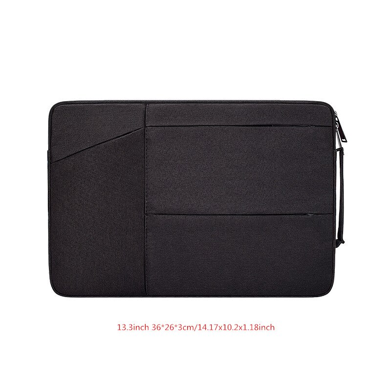 Przenośny neseser Laptop Liner torby męskie damskie Tote odporny na wstrząsy wodoodporny pokrowiec na dokumenty biurowe: Black S