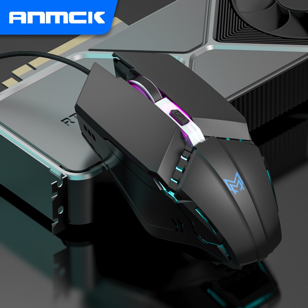 Anmck Ergonomic Wired Gaming Mouse 4 Buttons LED 1600DPI USB Computer Mice Gamer Souris Mause With Backlight For Laptop PC: Default Title