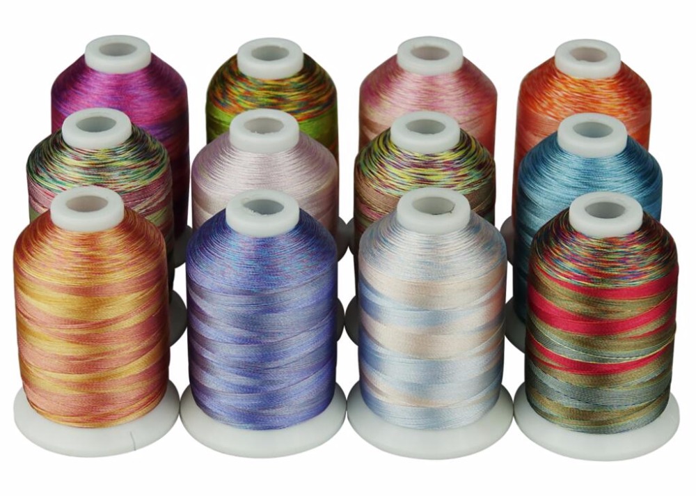 S127 - S138 Multi-colors Embroidery Thread 1100Y for machine/hand embroidery quilting overlocking on any home sewing machines