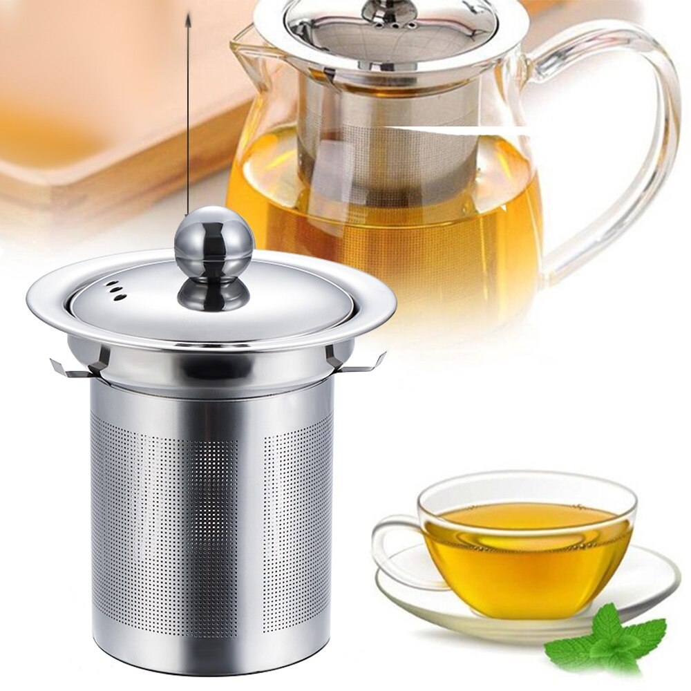 Reusable Stainless Steel Tea Strainer Mesh Infuser Basket Loose Tea Leaf Infusers Herb Filter for Mug Teapot Teaware S/M/L
